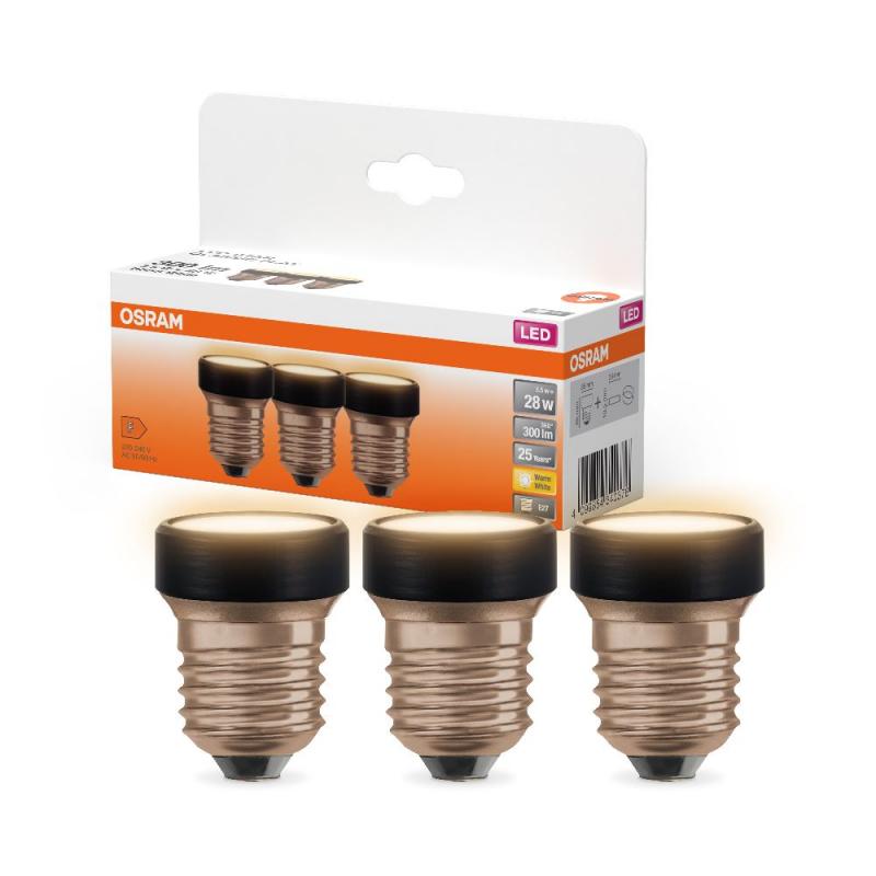 3er Pack OSRAM E27 LED STAR FLAT 28 3.5W wie 28W warmweisses Licht