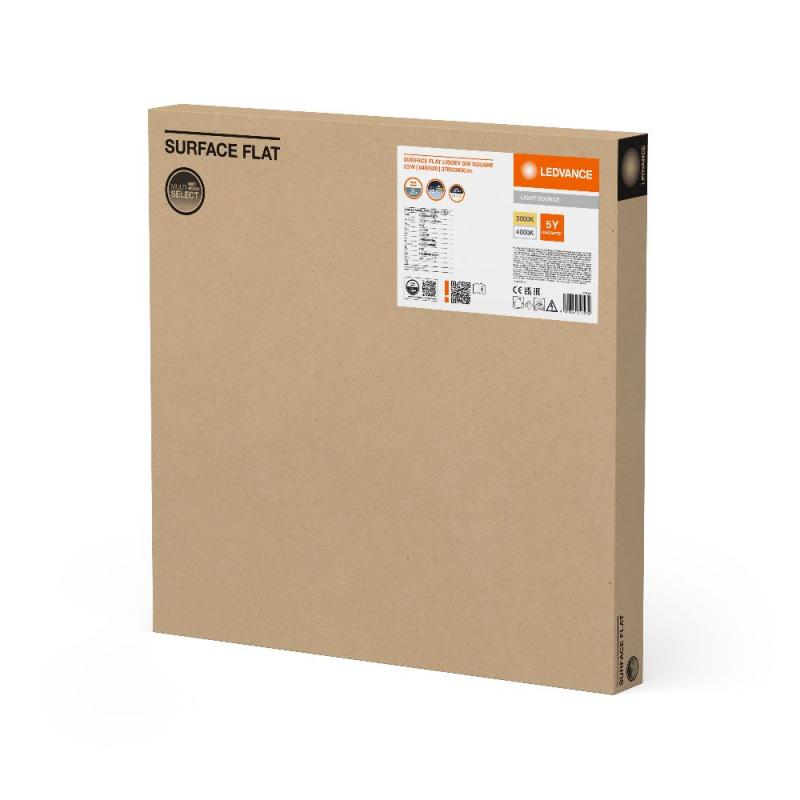 Ledvance LED Wand- und Deckenleuchte Surface LISOEV 500 SQ 27W 830 840 SF FLAT