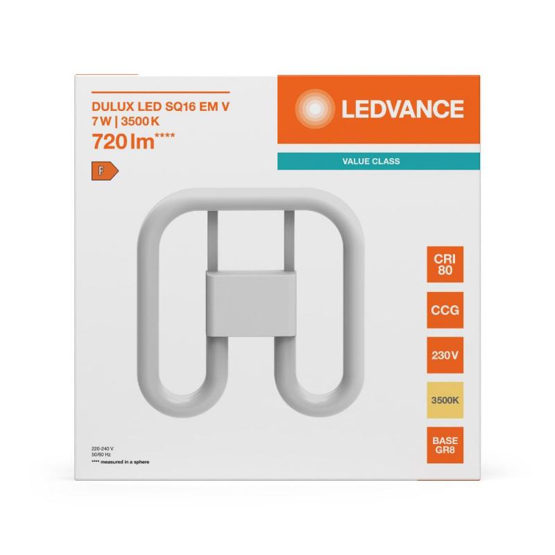 Ledvance DULUX SQ16 EM LED Kompaktlampe GR8 2Pin 7W wie 16W 3500K