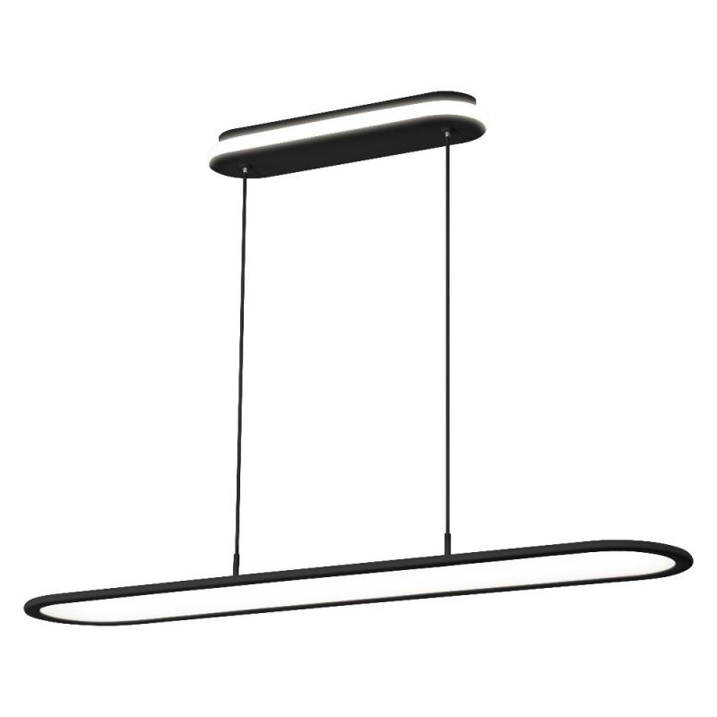 OSRAM LED Office Line Panel  Pendelleuchte Ellipse 57W Dimmbar schwarz UGR19 90Ra