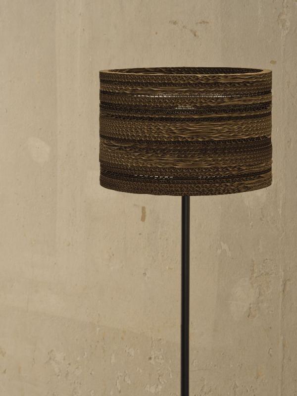 160cm OSRAM Stehlampe Cylinder, braun, aus Wellpappe