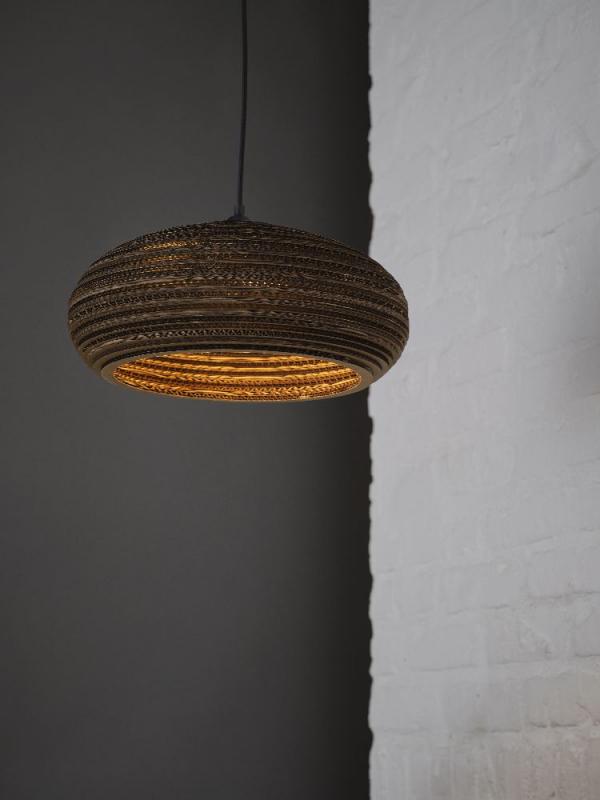 OSRAM Hängeleuchte DROP, braun, Ø 40 cm, aus Wellpappe