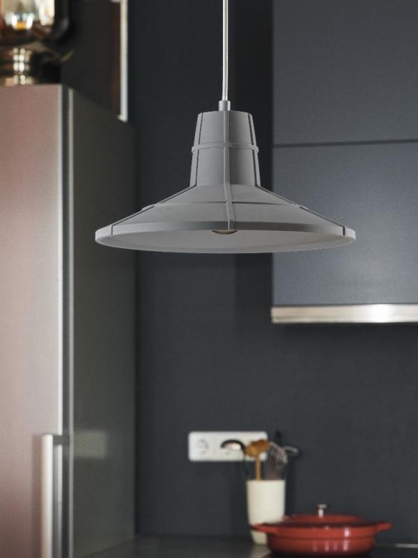 OSRAM Beton Hängelampe CONCRETE Sala 1-flammig grau Ø 32 cm  E27