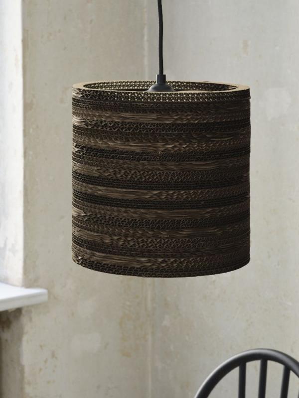 OSRAM Pendelleuchte Cylinder braun, Ø 25 cm, aus Wellpappe