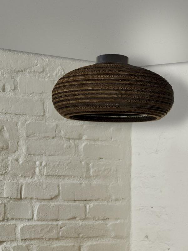 OSRAM Deckenleuchte DROP, braun, Ø 40 cm, aus Wellpappe