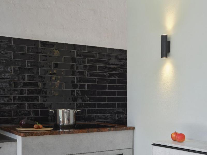 OSRAM Wandleuchte Decor Drums Wall Updown Schwarz IP20