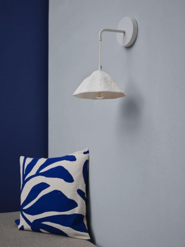 OSRAM Wandleuchte Decor Lotus Leaf weiß aus Metall und Pappmaschee für E14