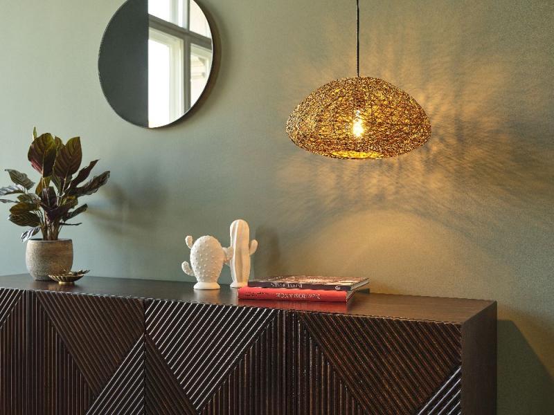 OSRAM Pendelleuchte Decor Paper Drop aus Papier in Tropfenform mit E27 Fassung beige