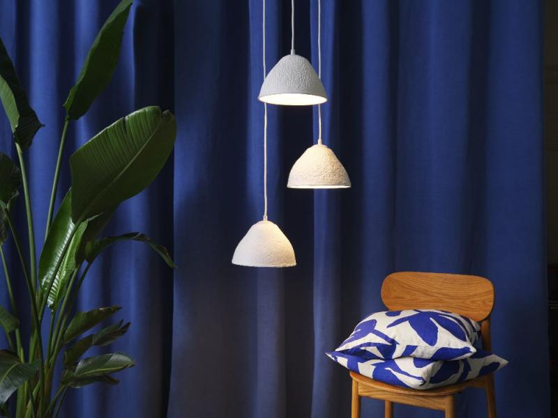 OSRAM Pendelleuchte Camel Bell 3-flammig weiß aus Metall und Pappmaschee für 3 x E14