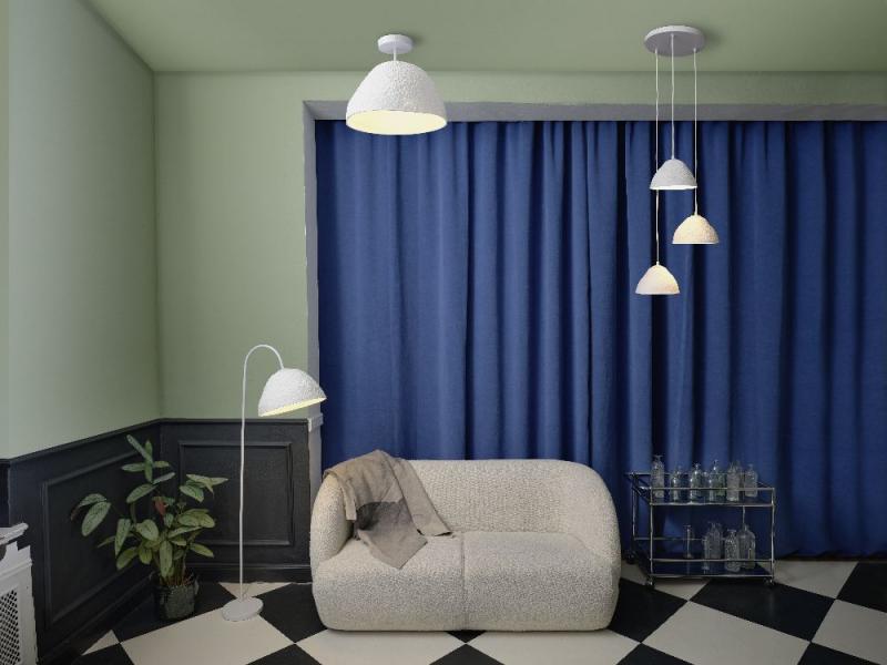 OSRAM Deckenleuchte Camel Bell weiß aus Metall und Pappmaschee E27