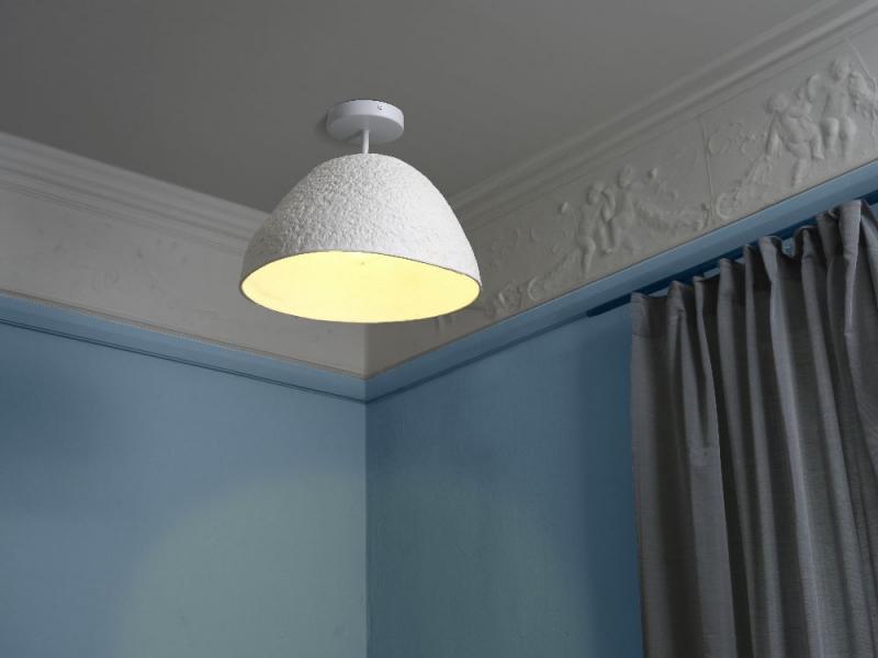 OSRAM Deckenleuchte Camel Bell weiß aus Metall und Pappmaschee E27