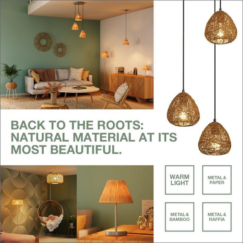 OSRAM Deckenleuchte Decor Bamboo Paper aus nachhaltigem Bambuspapier mit warmweißer LED - Ø 50 cm