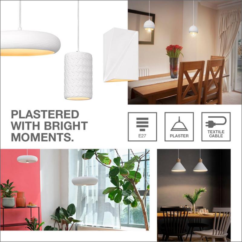 OSRAM GipsHängelampe Plaster Tube weiß Ø 14 cm  E27