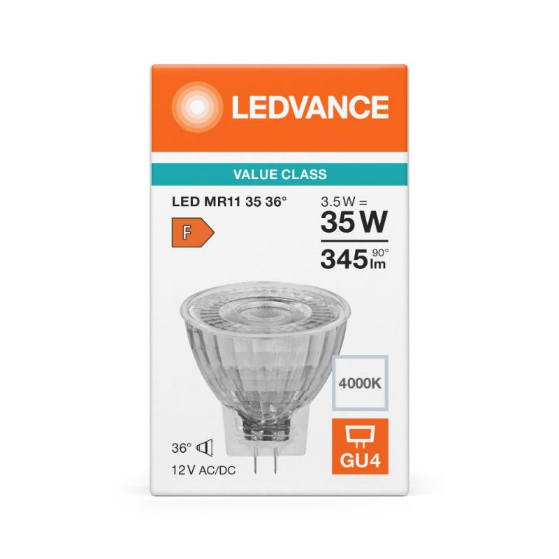 Ledvance GU4 MR11 36° 4,2W wie 35W neutralweißer LED-Reflektor 4000K 12V