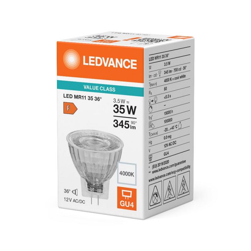 Ledvance GU4 MR11 36° 4,2W wie 35W neutralweißer LED-Reflektor 4000K 12V