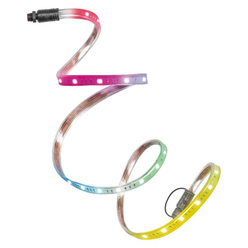 15M Osram Outdoor Flex LED-Streifen IP65 RGB mit Fernbedienung - bis 50 m erweiterbar, inkl. Kabeltrommel, Montagezubehör, Anschlusskabel