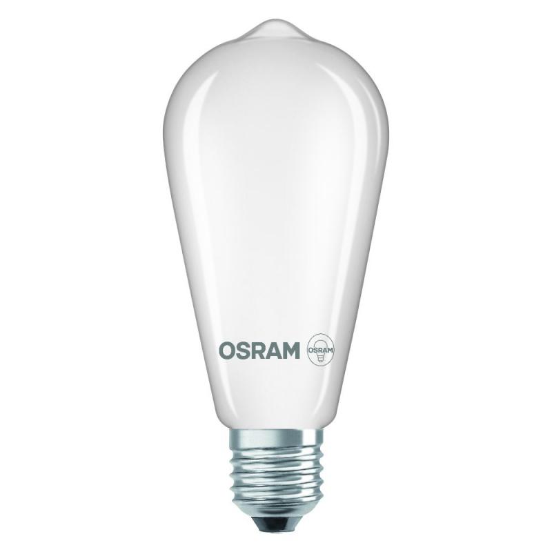 OSRAM E27 LED Lampe Star Classic Edison 55 Kolbenform warmweißes Licht 5,4W wie 55W opalweiss mattiert dekorativ