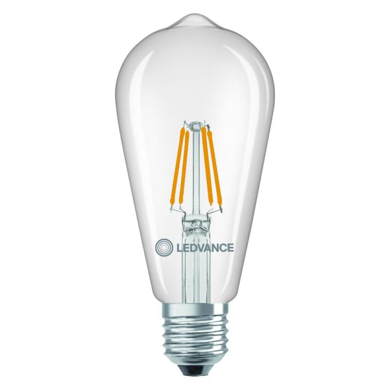 Ledvance E27 LED Kolbenlampe Filament Classic Edison klar 3,4W wie 40W 2700K warmweißes Licht