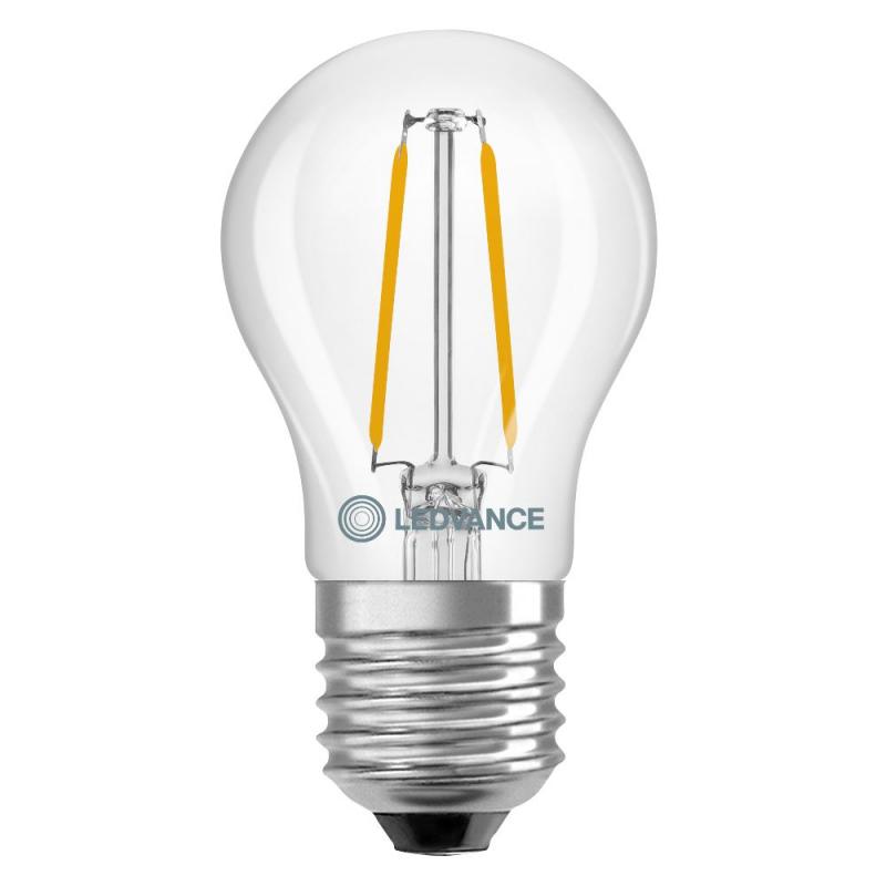 Ledvance E27 CLASSIC Filament LED Tropfen Lampe klar 1,8W wie 25W 2700K warmweiß