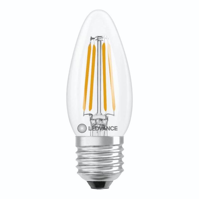 Ledvance E27 LED Kerzenlampe Filament  B40 Classic klar 34W wie 40W 2700K warmweißes Licht