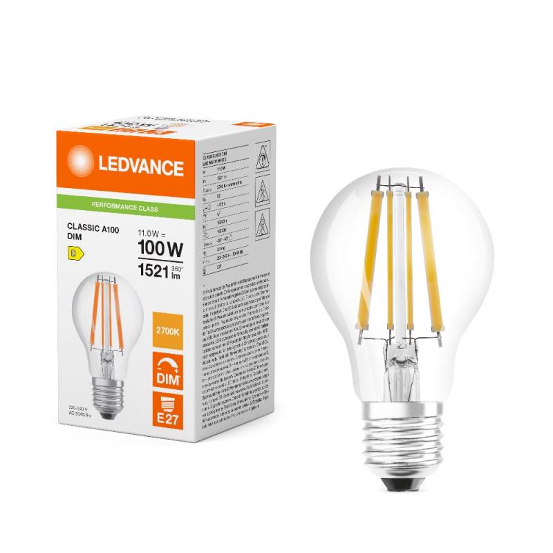 Ledvance E27 CLASSIC Dimmbare LED Lampe 11W wie 100W 2700K warmweißes Licht