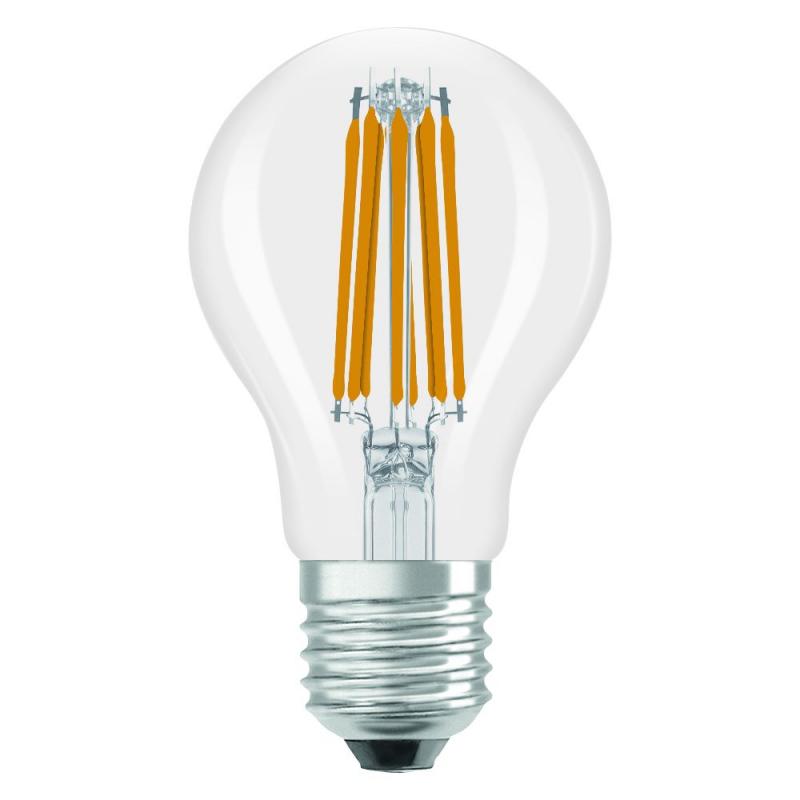 OSRAM E27 LED Leuchtmittel Filament besonders effizient dimmbar 5W wie 75W 2700K warmweißes Licht