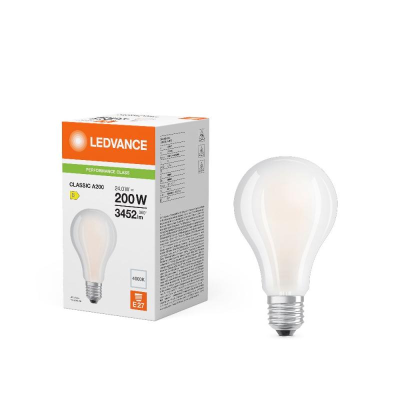 Ledvance E27 Retrofit CLASSIC LED Lampe gefrostet 24W wie 200W 4000K neutralweiß