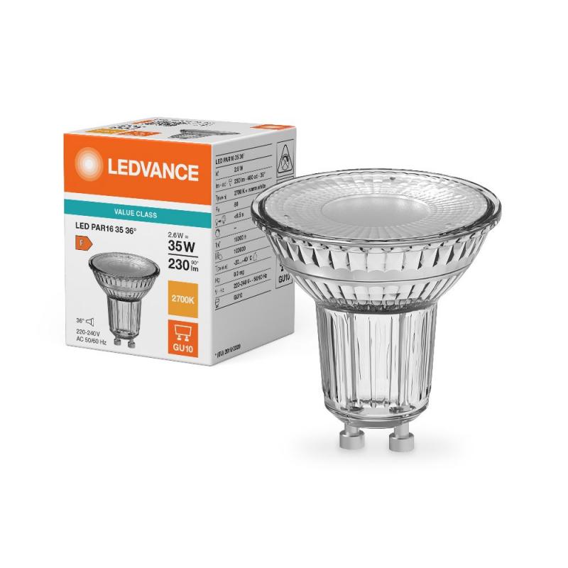 Ledvance GU10 PAR16 LED Spot 36° 4,3W wie 50W 2700K warmweißes Licht