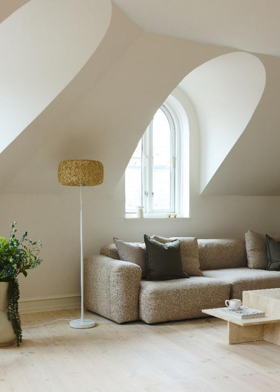 OSRAM Stehleuchte Decor Bale aus Papier mit E27 Fassung beige