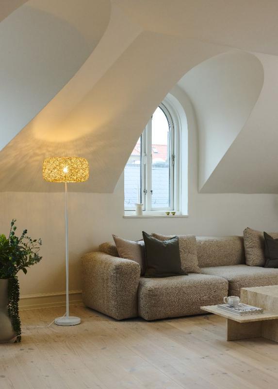 OSRAM Stehleuchte Decor Bale aus Papier mit E27 Fassung beige