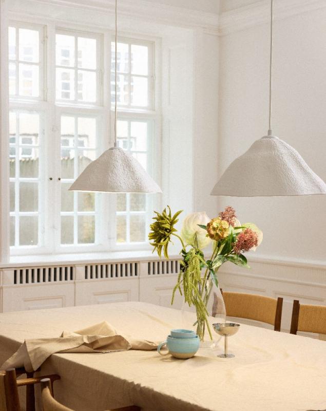 OSRAM Pendelleuchte Decor Lotus Leaf 1-flammig weiß aus Metall und Pappmaschee für E27