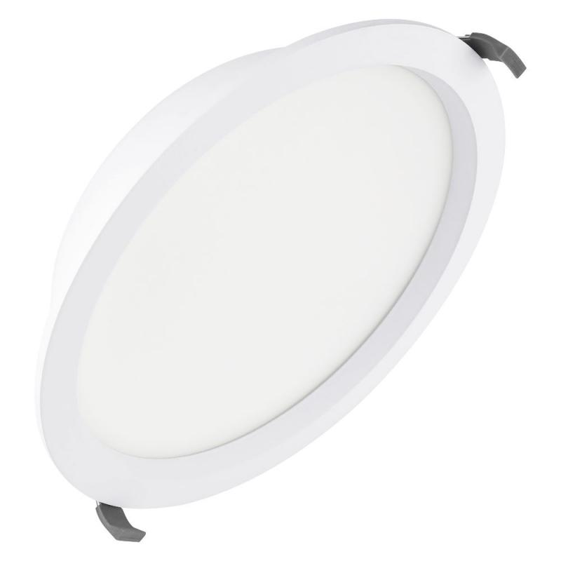 LEDVANCE LED Deckeneinbauleuchte 30–42W 3000–4000K IP44 250mm Multi Select weiß  Einbaudurchmesser: 250 mm