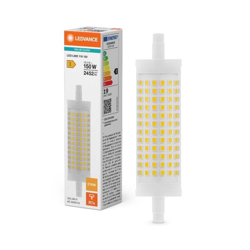 Ledvance R7s LED 118mm Stab Lampe 18,5W wie 150W warmweißes Licht
