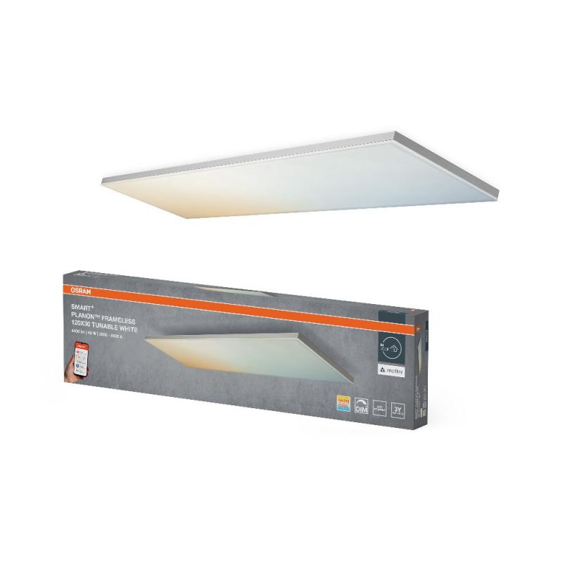 OSRAM SMART+ Matter Planon Rahmenloses Panel veränderbarer Farbton 120x30cm, Appsteuerung