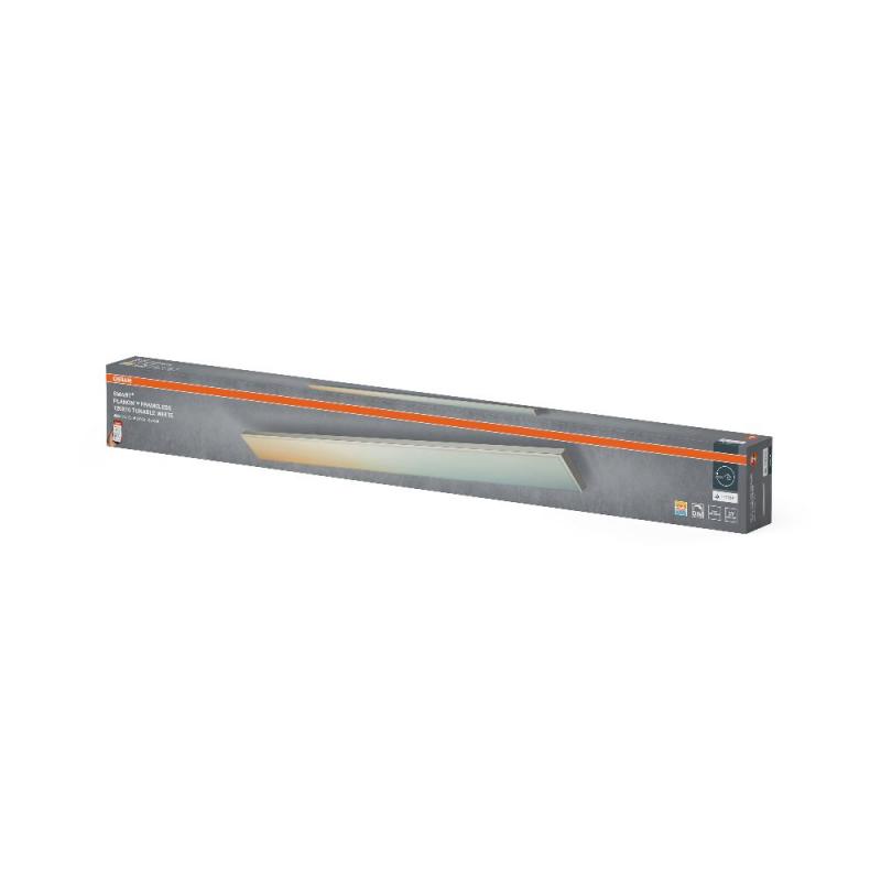 Osram SMART+ Matter Planon Rahmenloses LED Aufbau Panel weiss 120x10cm, Appsteuerung Tunable White