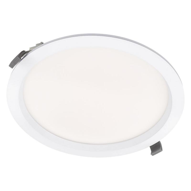 LEDVANCE LED Deckeneinbauleuchte 30–42W 3000–4000K IP44 250mm Multi Select weiß  Einbaudurchmesser: 250 mm