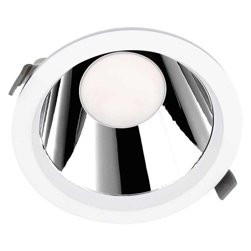 LEDVANCE LED-Downlight Slim 12–18W 3000–4000K weiß 55° UGR<19 IP44 MULTI SELECT