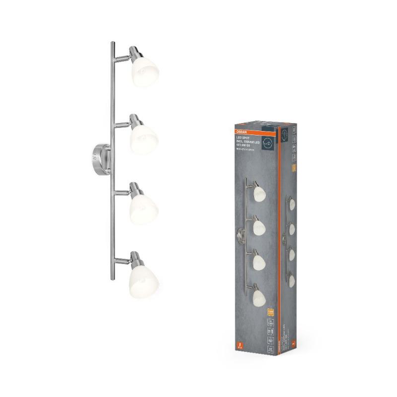 OSRAM 4-flammiger LED Decken Strahler mit satiniertem Glas