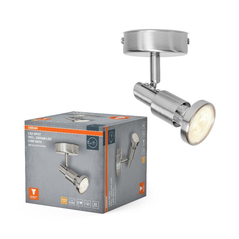 OSRAM 1-flammiger Wand- und Decken Strahler Aluminium