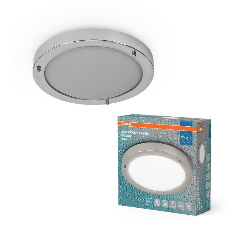 OSRAM Deckenleuchte fürs Badezimmer Classic Round 31cm Chrom IP44