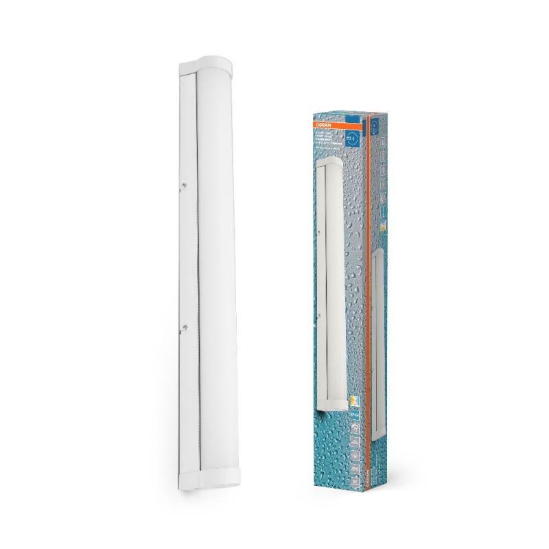 OSRAM Obris Tube Frost Glass Wandlampe & Spiegelleuchte fürs Badezimmer Click CCT Dimmbar 60CM IP44 Weiß - mit umschaltbarer Farbtemperatur