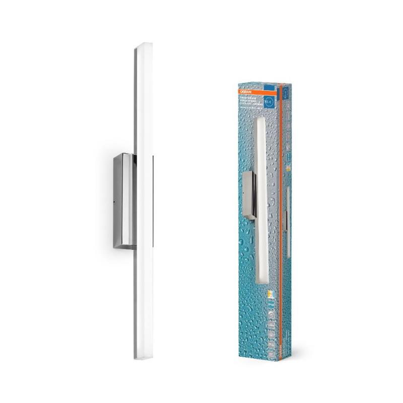 Osram Orbis Mirror LED-Spiegelleuchte fürs Badezimmer Chrom 60CM 10W IP44 Lichtfarbe per Klick von warmweiß auf kaltweiß änderbar