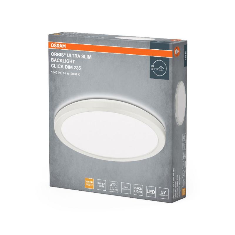 Osram Orbis Ultra Slm Backlight Deckenleuchte 23,5cm in Weiß dimmbar