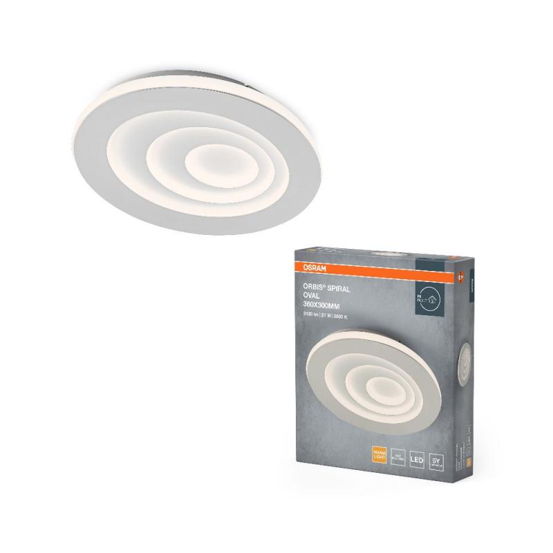 Osram LED-Deckenleuchte Orbis Spiral Loop Round 360mm 27W weiß Warmweißes Licht - direktes & indirektes Licht, sehr homogene Lichtverteilung