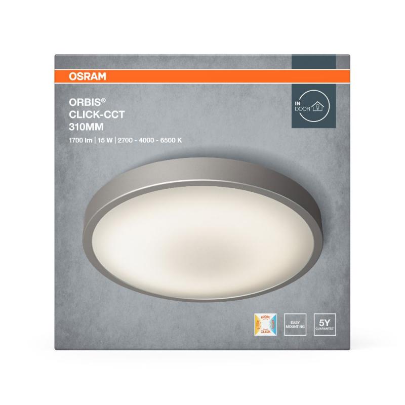 Osram Orbis LED Wand- und Deckenleuchte 15W 310mm 2700-6000K dimmbar - veränderbare Farbtemperatur via Wandschalter