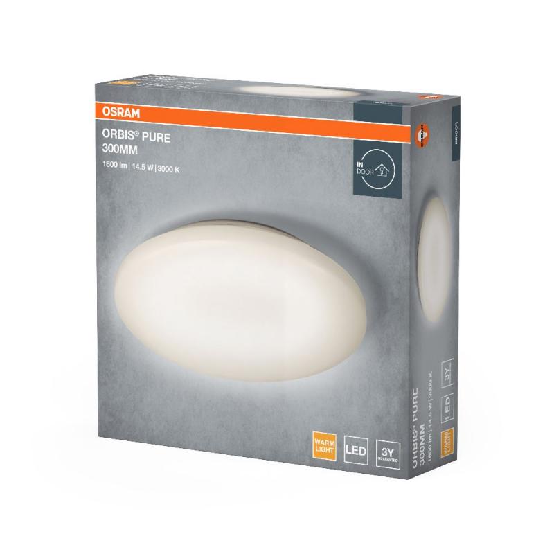Osram LED Deckenleuchte Orbis Pure Ø30 cm warmweißes Licht