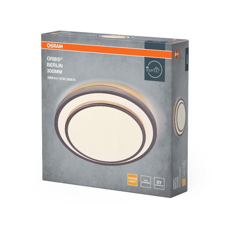 OSRAM Deckenleuchte Orbis Berlin 30cm mit Plastik-Ring