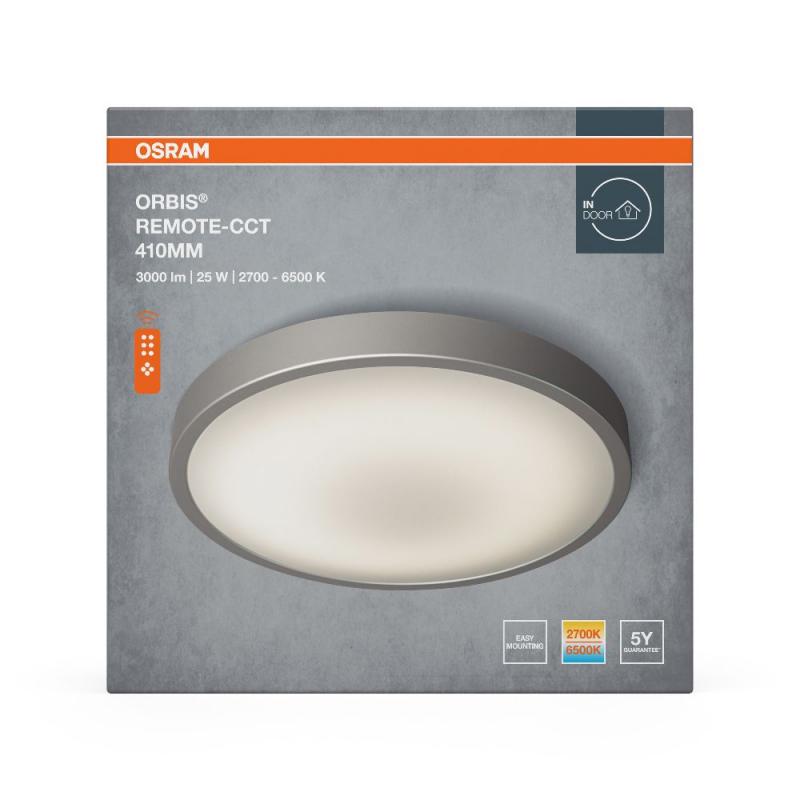 Osram Orbis LED Wand- und Deckenleuchte 25W 410mm Tunable White 2700K-6000K mit Fernbedienung