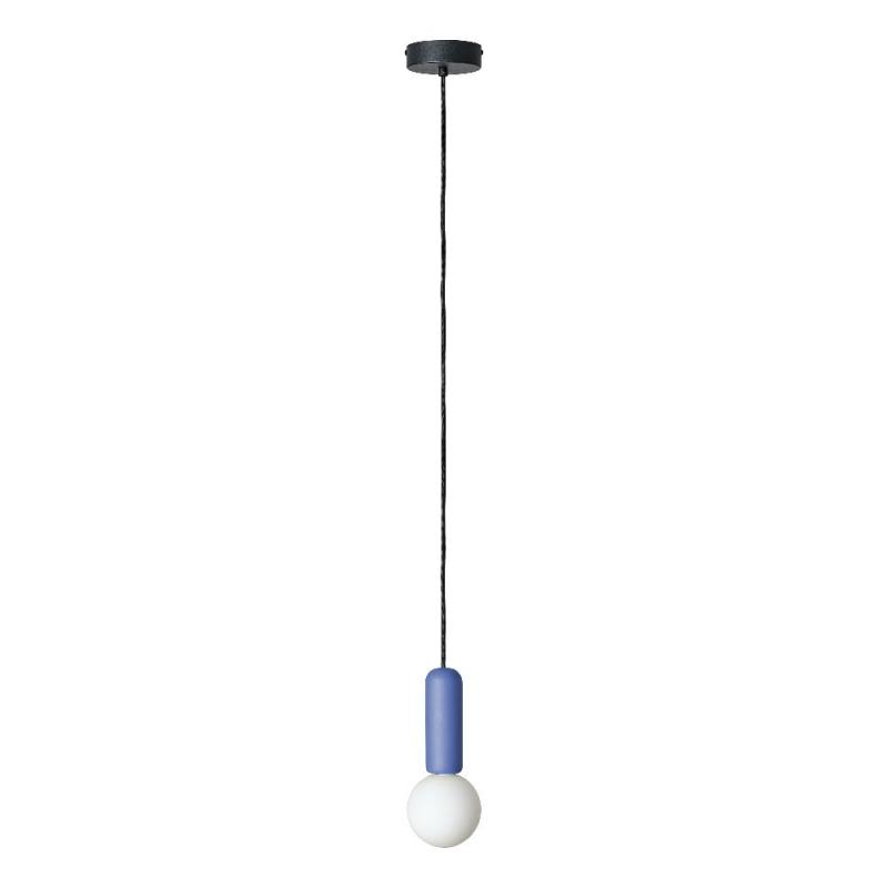Osram Pendelleuchte Decor Conrete Mic mit G9 Fassung aus Beton mit Glaskugel in Blau
