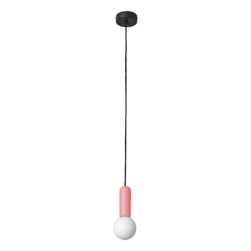 Osram Pendelleuchte Decor Conrete Mic mit G9 Fassung aus Beton mit Glaskugel in Pink